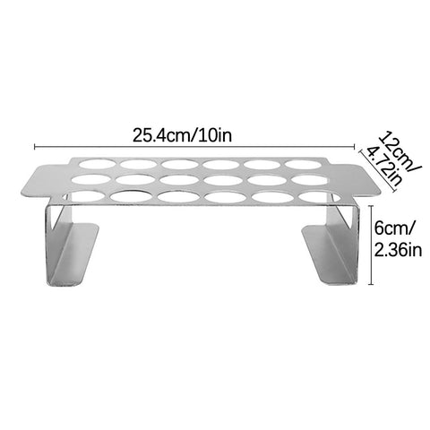 Tyidzon 18 Hole Jalapeno Popper Holder for Grill, Grilling Accessories with Handle, Stainless Steel Barbecue Chili Pepper Grill Rack, BBQ Accessories silver