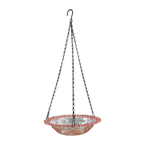 PALIFEUR Bird Feeders for Outdoors Hanging Bird Feeder Wild Birds Feeder, Birdfeeders Outside Hanging, Wild Small Large Bowl Feeders for Garden (Diameter 15.7", Hight 1.97") Purple