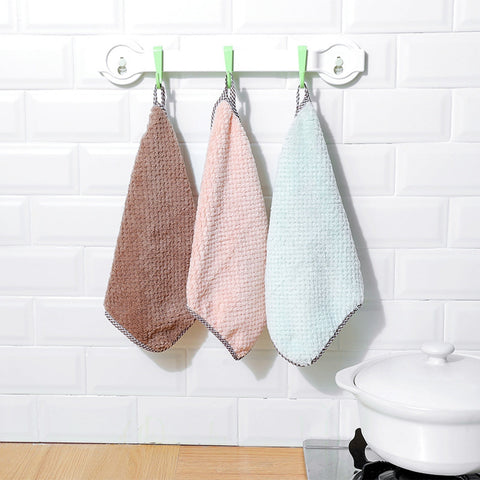 JWDX Wipes Clearance, 5Pcs Rag Dish Cloth Water Absorption Thickening Pot Washing Towel Table Home Kitchen Dishcloth B
