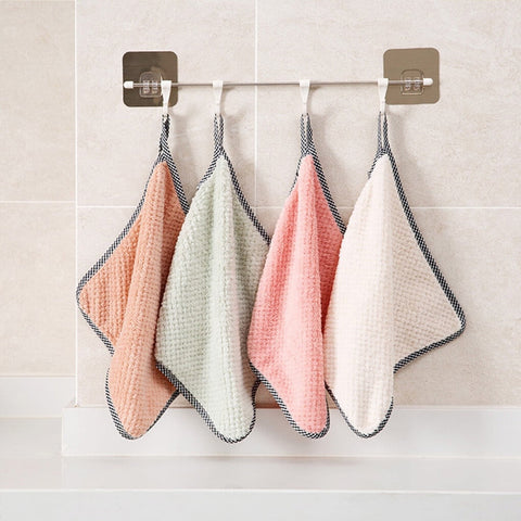JWDX Wipes Clearance, 5Pcs Rag Dish Cloth Water Absorption Thickening Pot Washing Towel Table Home Kitchen Dishcloth B