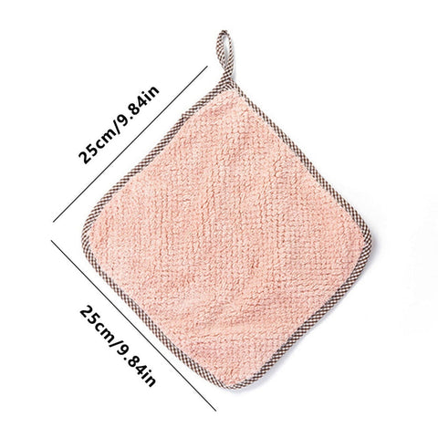 JWDX Wipes Clearance, 5Pcs Rag Dish Cloth Water Absorption Thickening Pot Washing Towel Table Home Kitchen Dishcloth Beige
