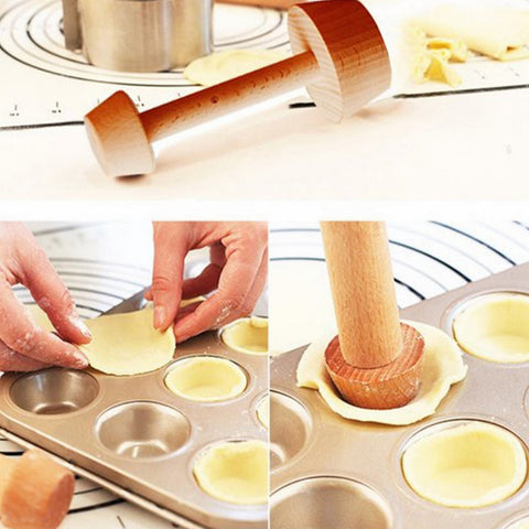 JWDX Cake Mould Clearance, Egg Mould Wooden Dough Mould Portable Egg Tray Mould Double Egg Mould As shown
