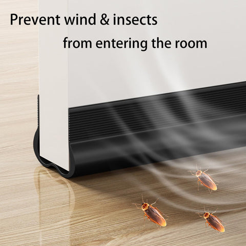 Door Bottom Seal Black Jwdx Sealing Strip Soundproof Door Stopper Pvc Seal Strips Efficiency Door Bottom Sealing Strips for Noise Reduction & Insulation Brown One Size Black