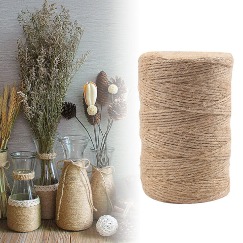 3-Strand Colorful Hemp Rope Diy Hand-Woven 2mm*200M Jute Rope Rope Made with Natural Fibers Its Tear Property Makes It Ideal for Decorating Gardens and Decorative Packaging One Size B