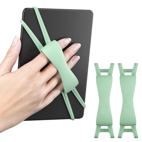 LGCASL Blue Flat Plate Fixing Wrist Strap D Light Green Elastic Tablet Strap for Fingers Comfortable Adjustable for Reading and Watching Videos 6 Color Options 18.5 cm B
