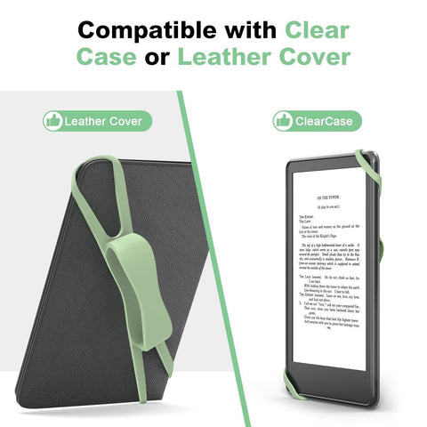 LGCASL Blue Flat Plate Fixing Wrist Strap D Light Green Elastic Tablet Strap for Fingers Comfortable Adjustable for Reading and Watching Videos 6 Color Options 18.5 cm C
