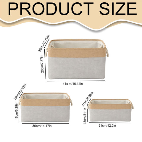 LGCASL Fabric Storage Box, Fabric Storage Box, Storage Basket with Handles and for Clothes Shelves Closet Wardrobe Home Wear and Reinforced, Light Gray S(12.2×5.1×8.2Inch) S(12.2×5.1×8.2inch) Light gray