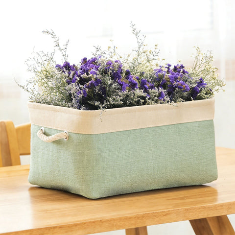 LGCASL Fabric Storage Box, Fabric Storage Box, Storage Basket with Handles and for Clothes Shelves Closet Wardrobe Home Wear and Reinforced, Light Gray S(12.2×5.1×8.2Inch) L(16.4×7.8×12.5inch) Light gray