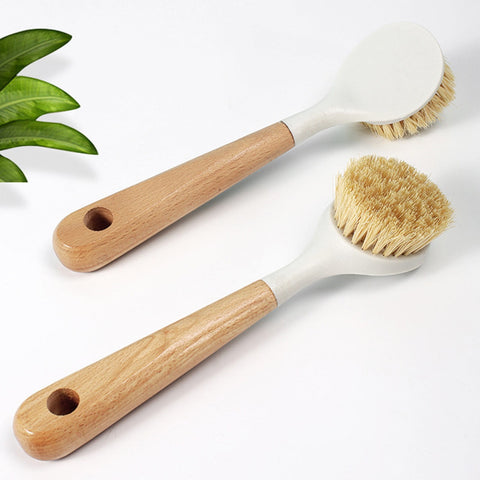 JWDX Cleaning Brush Clearance! Natural Sisal Kitchen Cleaning Brush Pot Scrub Brush with Long Wooden Handle, Cleaning Brush Promotion Include A Pot Brush AS shown