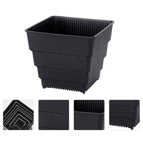 SWETRACE Planter Resin Black For Family 1Pc 4.7X4.4In 12X11.1CM Black
