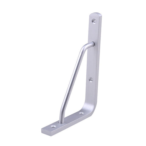 Worgeous 2 PCS Heavy Duty Shelf Brackets Thickened Silver Shelf Support Bracket Aluminium Alloy Practical Durable Support Frame for Home (10inch) 25X16CM Silver