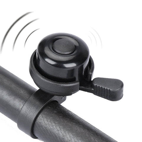 SWETRACE Cycling Handlebar Bell Plastic Clear Sound For Bicycle Riding 1Set 4.00X4.00X6.00CM Black
