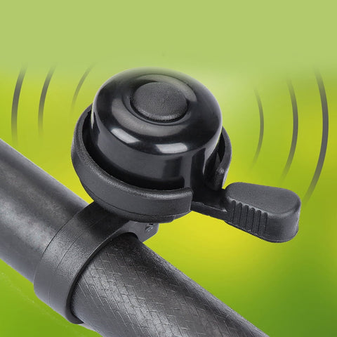 SWETRACE Cycling Handlebar Bell Plastic Clear Sound For Bicycle Riding 1Set 4.00X4.00X6.00CM Black