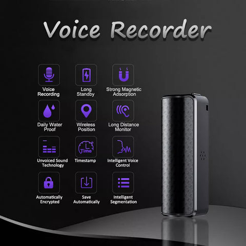 MP3 Spy Magnetic Recording Device Voice Activated Mini Audio Recorder Q70 US