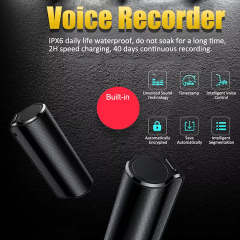 MP3 Spy Magnetic Recording Device Voice Activated Mini Audio Recorder Q70 US