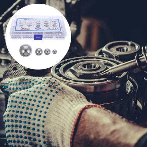 SWETRACE Bearing Steel Ball Assortment 580Pcs Round Easy Installation Mechanical Components 1X1X1CM Silver