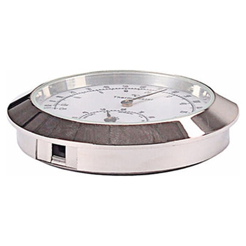 Worgeous Musical Instrument Hygrometer Round Violin Humidity Temperature Gauge Silver