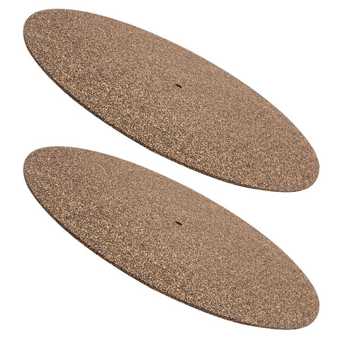 Ortofally 2Pcs Turntable Mat Cork Turntable Mat Cork Non-Slip Anti-Static Cork Mats Music Supply 29.70X29.70X0.10CM Brown
