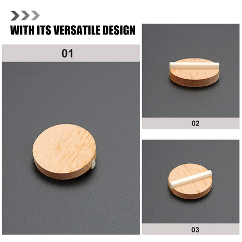 Worgeous Resonator Biscuit Bridge Kit Crafted from Wood and Ox Bone for Guitar Durable Light Brown Size
