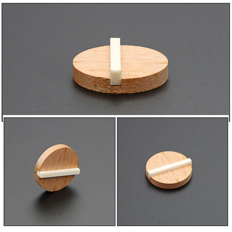 Worgeous Resonator Biscuit Bridge Kit Crafted from Wood and Ox Bone for Guitar Durable Light Brown Size