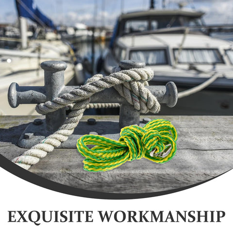 Worgeous Boat Ropes for Docking with Mooring Hooks on Both Ends Green
