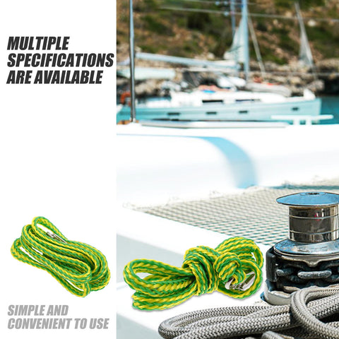 Worgeous Boat Ropes for Docking with Mooring Hooks on Both Ends Green