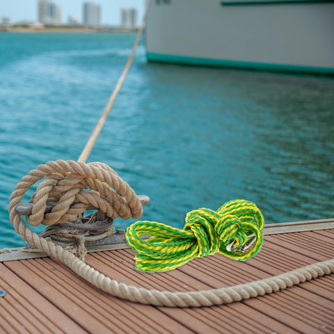 Worgeous Boat Ropes for Docking with Mooring Hooks on Both Ends Green