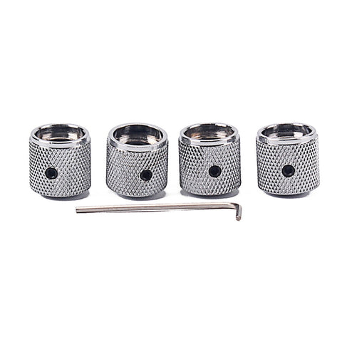 SWETRACE 4Pcs Metal Hexagon Knobs for Guitar Volume Control Silver 1.8 x 1.8 x 0.73in