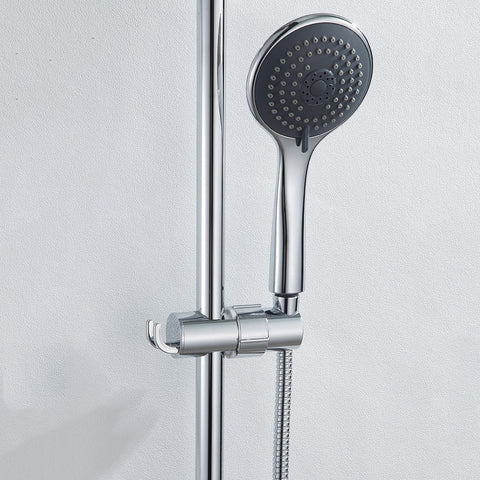 Adjustable Shower Head Holder With 2 Hooks Rotatable Handheld Shower Head Bracket For 16-27Mm Slide Rod Bathroom Accessories \ufeff Smile Home
