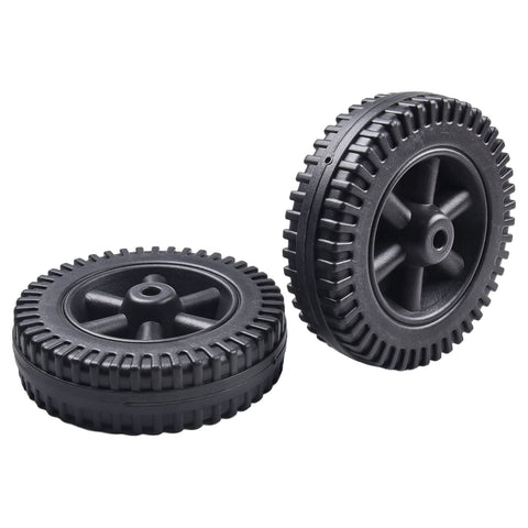 Lierteer 2Pcs/Set Grill Wheels Replacement Parts 170/177mm 7 Inch BBQ Grill Wheel Barbecue Grills Kitchen Garden Plastic Black