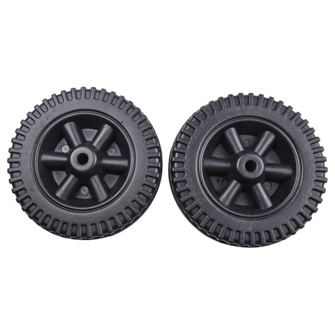Lierteer 2Pcs/Set Grill Wheels Replacement Parts 170/177mm 7 Inch BBQ Grill Wheel Barbecue Grills Kitchen Garden Plastic Black