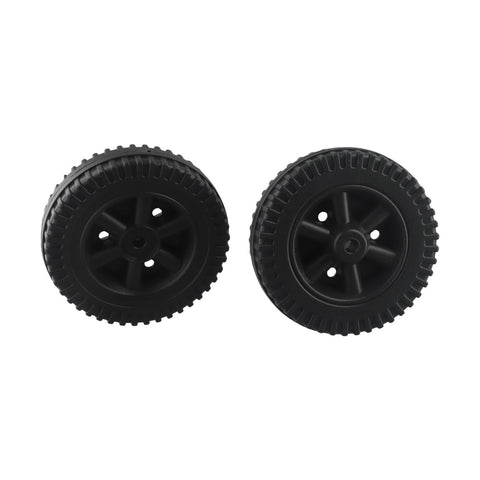 Lierteer 2Pcs/Set Grill Wheels Replacement Parts 170/177mm 7 Inch BBQ Grill Wheel Barbecue Grills Kitchen Garden Plastic Black black+white wheel cover