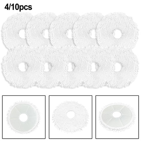 YFind 4/10 Packs Mop Cloth Kits for Midea V12 Vacuum Cleaner Replacement Spare Parts Accessories Mop Cloth Rags Sweeper Cleaning Tools