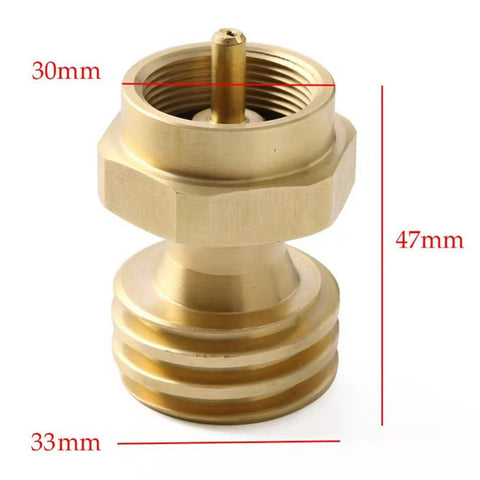 Solid Brass Steak Saver Propane Tank Adapter 1lb to 20lb Grill Bottle Converter Smile Home
