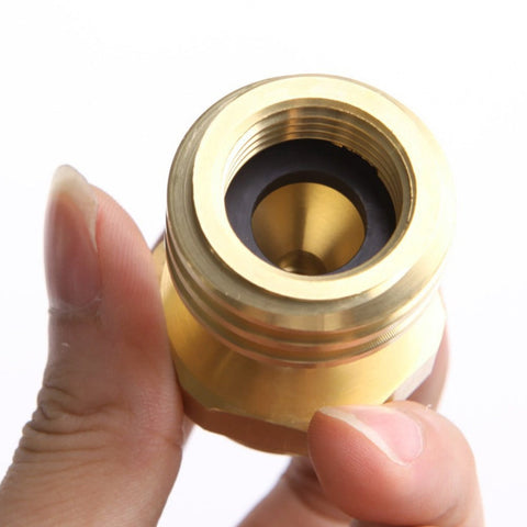 Solid Brass Steak Saver Propane Tank Adapter 1lb to 20lb Grill Bottle Converter Smile Home