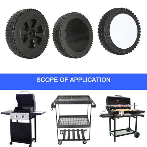 2Pcs Grill Wheel 6 Inch Bbq Grill Wheel Plastic Grill Wheel Replacement 5.98 X 1.57 X 0.41 Diameter Outdoor Cooking Parts C