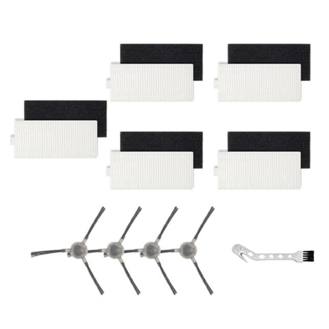5pcs Filters With 4pcs Side Brush For Lefant M1/M2 Pro Robot Vacuum Cleaner Cleaning Brush Replacement Cleaning Tools Parts