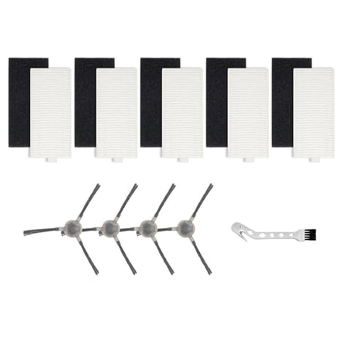 5pcs Filters With 4pcs Side Brush For Lefant M1/M2 Pro Robot Vacuum Cleaner Cleaning Brush Replacement Cleaning Tools Parts