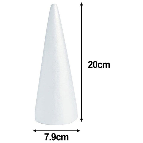Lierteer Styrofoam Foam Cones Polystyrene for Crafts DIY Painting Triangle Tree 20cmX7.9cm