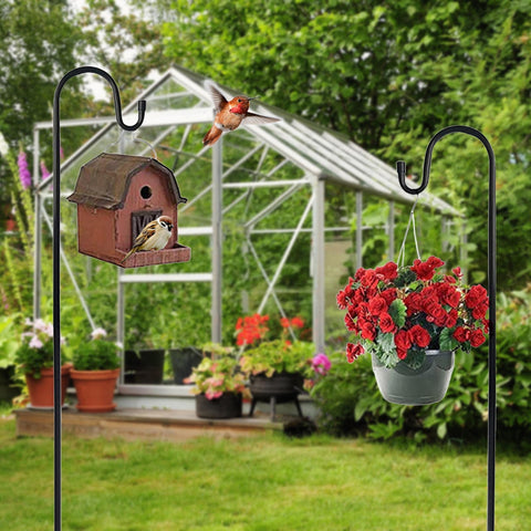 Garden Hooks for Outdoor Lanterns, Garden Hooks for Hanging Plants, Solar Lights, Small Shepherds Hooks for Outdoor, Plant Poles 100CM