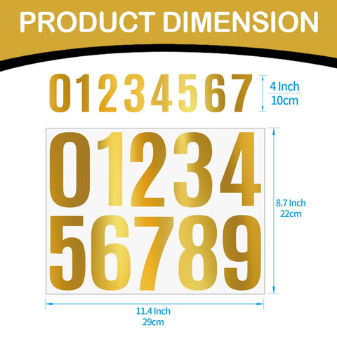 4 Inch Multicolor Vinyl Number Stickers - Self-Adhesive Decals for Mailbox, Car & Home,Large Digit Labels,Weatherproof Number Signs Number Labels For Car Home Multicolor(Blue) BK2