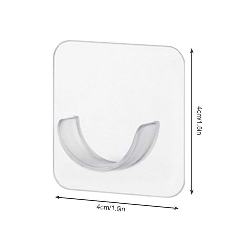 Adhesive Shower Rod Holders, No Drilling Shower Curtain Rod Holders For Wall,Shower Curtain Wall Mount,Stick On Shower Bar Holder,Clear 2 Pc,No Drilling,Shower Rod Not Incl(Clear) Clear