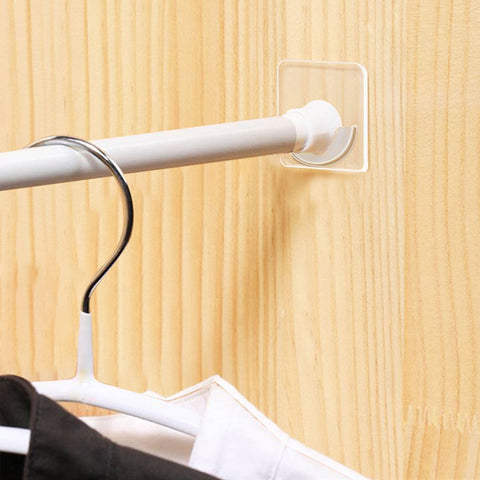 Adhesive Shower Rod Holders, No Drilling Shower Curtain Rod Holders For Wall,Shower Curtain Wall Mount,Stick On Shower Bar Holder,Clear 2 Pc,No Drilling,Shower Rod Not Incl(Clear) Clear