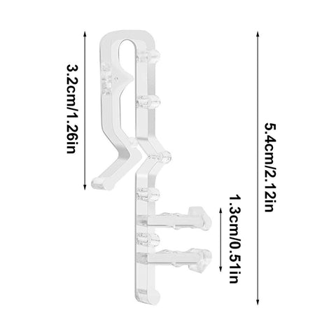 1Pcs Hidden Blind Clips ,Valance Clips,Plastic Clear Blind Clips,Blind Clips For Valance,2 Inch Hidden Channel Valance Clips Clear Plastic Valance Retainer Clips For Home Window Blinds Clear