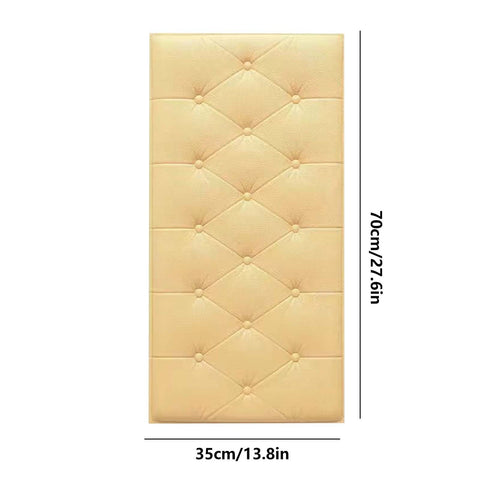 1Pcs 3D Anti Collision Wall Padding For Bedroom,Self Adhesive Peel And Stick Headboard Padded Wall Cushion Upholstered Self-Adhesive Wall Panels Playroom Decorative Protection Panel,A C