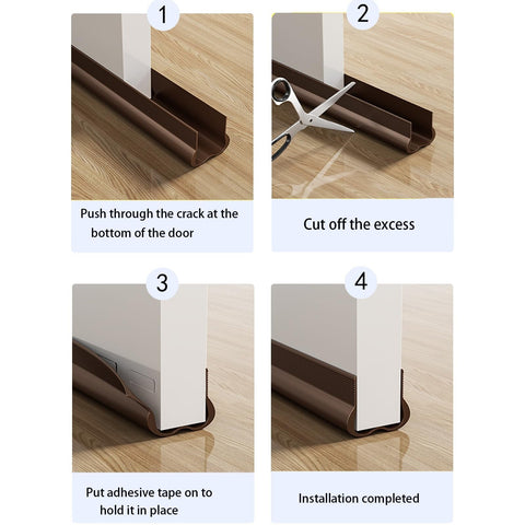 Door Stopper, Door Sweep for Bottom of Door, Door , Weather Stripping Door Seal, Door Filler Soundproof, Dust , Noise Stopper, 1 Pcs, 39.61x1.77x1.18 39.61" x 1.77" x 1.18" Black