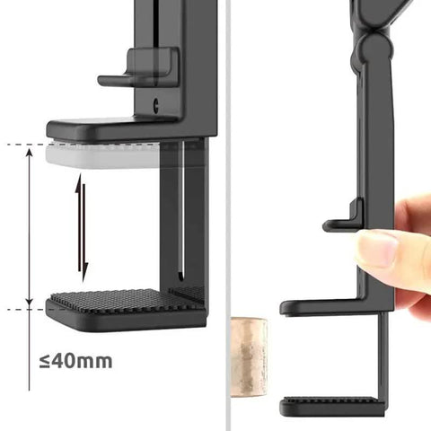 Phone Holder Desk - Tablet Holder - Smartphone Stand - Foldable - Adjustable - Universal - Desk Accessories - Phone Stand - Compact - Travel - Black - 1 piece