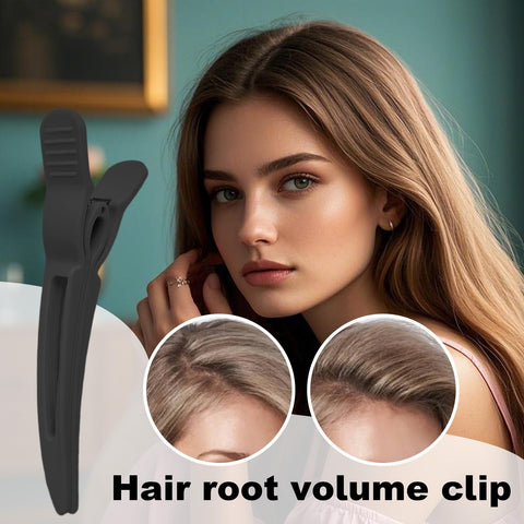Hair Clips - Curlers - Volume Hair - Hair Clips - Hair Accessories Women - Parting Clips - Hair Root Clip - Pony Curler - Styling Tool - Curly Girl Method - Hairdressing Supplies - Professional - Black, Pink, and Beige - 3 Pieces