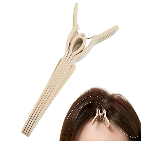 Hair Clips - Curlers - Volume Hair - Hair Clips - Hair Accessories Women - Parting Clips - Hair Root Clip - Pony Curler - Styling Tool - Curly Girl Method - Hairdressing Supplies - Professional - Black, Pink, and Beige - 3 Pieces