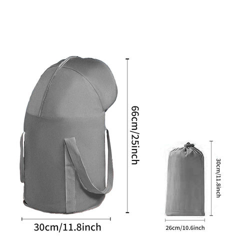 Foot Bath - Foot Bath - Foldable Bucket - Portable Water Bag - Collapsible Wash Basin - Wellness - Home Spa - Foot Warmer - High Edge - With Lid - Thermal Insulation - Travel and Camping - Waterproof - Gray - 1 Piece